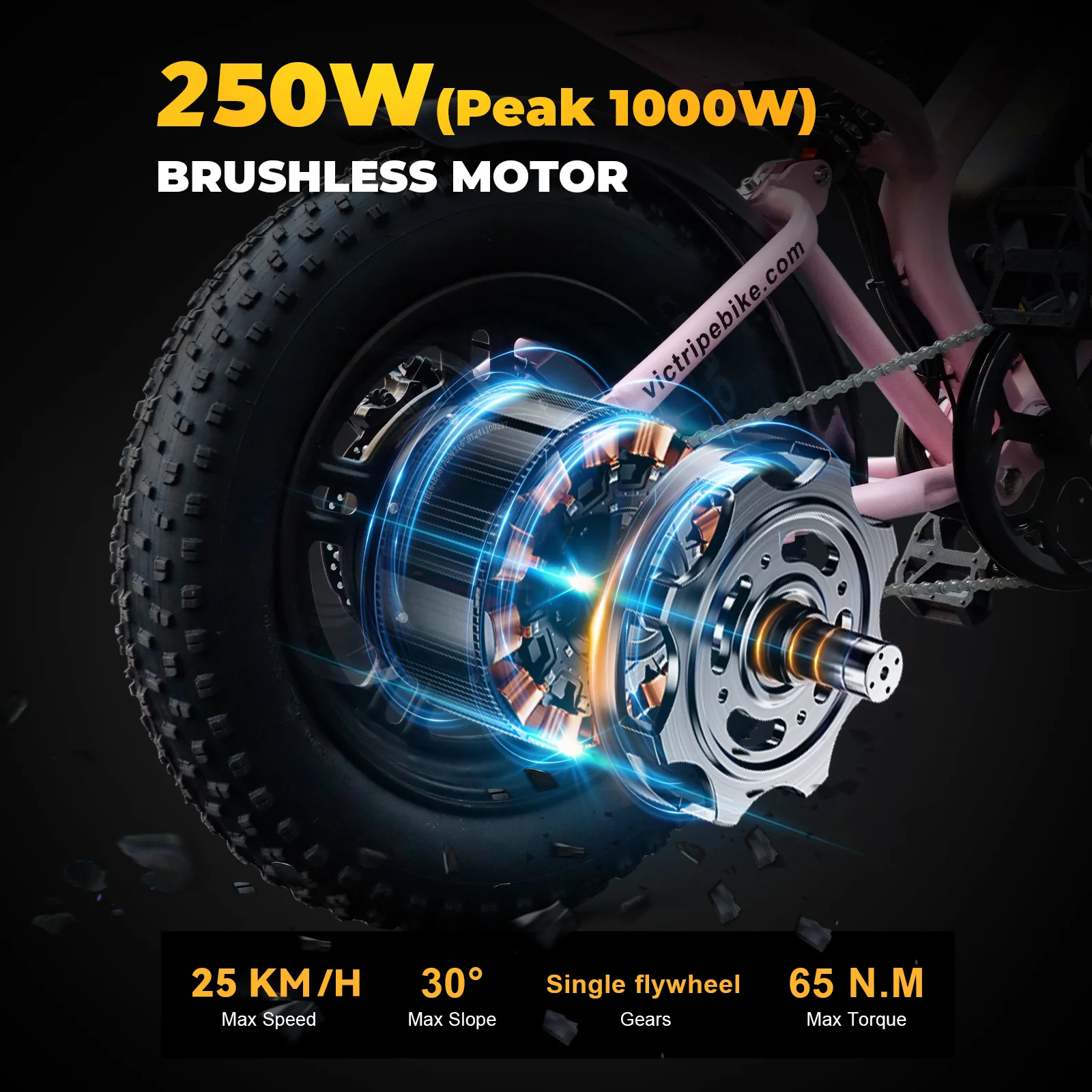 VICTRIP ®R6 Pro Off Road Electric Bike Moped - Image 4
