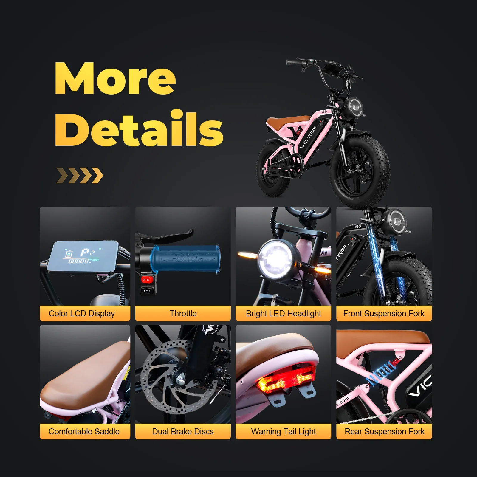 VICTRIP ®R6 Electric Off Road Bike - Image 8